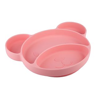 Canpol Babies silicone plate w/ suction cup, pink