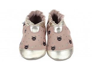 Robeez cat dots soft sole slippers