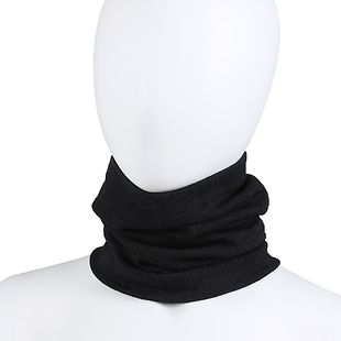 KIVAT silk wool tube scarf, black