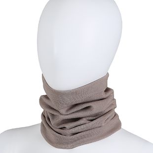 KIVAT silk wool tube scarf, beige