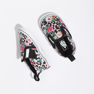 Leopard Floral Slip-On V Crib baby shoe