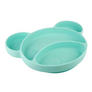 Canpol Babies silicone plate w/ suction cup, turquoise