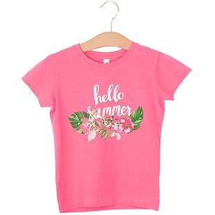 Keiki little girls t-shirt, Hello Summer