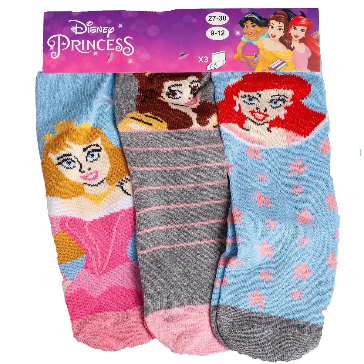 Disney Princess socks, 3-pack