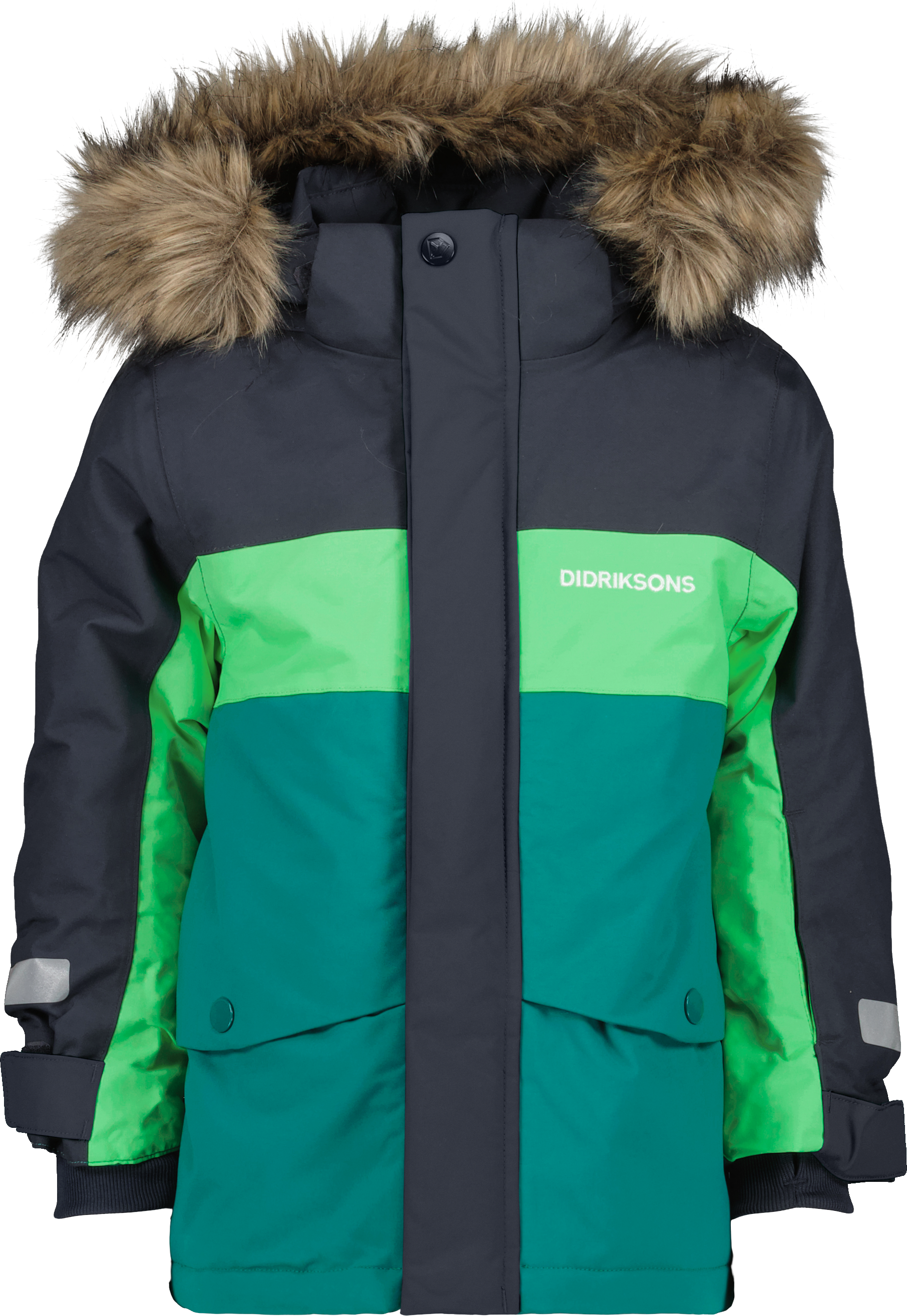 Didriksons parka jacket Bjärven, Petrol Green - Jesper Junior | FAOR Oy