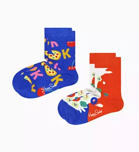 Happy Socks Okay Cereals sukat, 2-pack