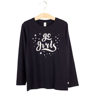 Keiki pitkähihainen paita, "go girls" (128-152 cm)