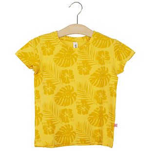 Keiki keltainen t-paita, monstera (86-134cm)