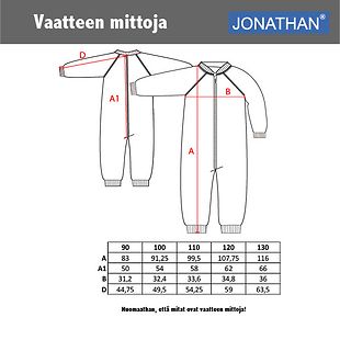 Jonathan villahaalari, tummansininen (90-130 cm)