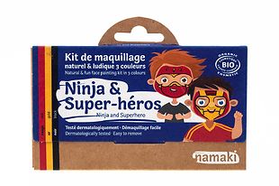 Namaki Kasvomaalaussetti - 3 väriä, Ninja & Supersankari