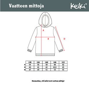 Keiki hoodie, sky is the limit (128-152 cm)