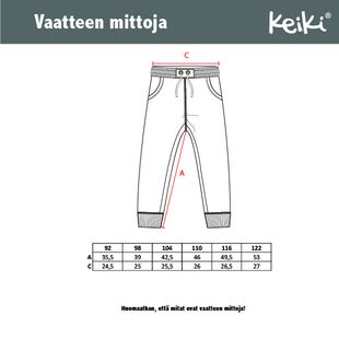 Keiki velor pants (92-122cm)