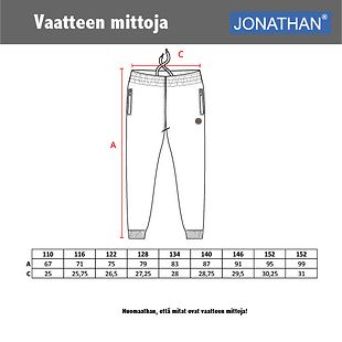 Jonathan tracking pants, orange (110-158 cm)