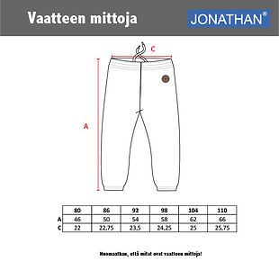 Jonathan tracking pants, black (80-110 cm)